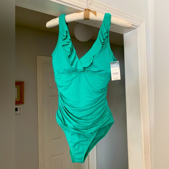 Lauren Ralph Lauren Swim Ralph Lauren One Piece Green Swim Suit Nwt